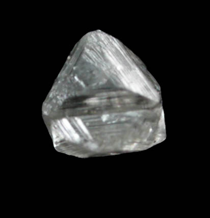 Diamond (0.06 carat pale-brown macle, twinned crystal) from Fuxian, Lianing Province, China