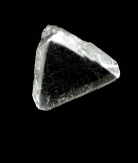 Diamond (0.03 carat colorless macle, twinned crystal) from Fuxian, Lianing Province, China