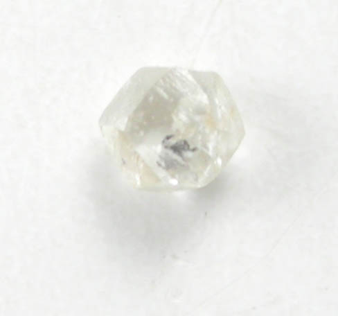 Diamond (0.03 carat colorless dodecahedral crystal) from Fuxian, Lianing Province, China