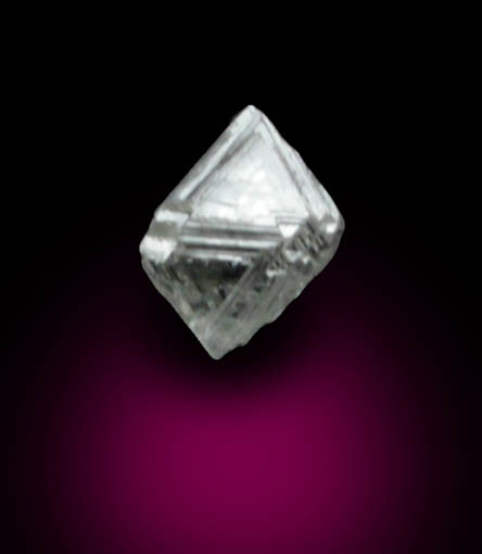 Diamond (0.07 carat colorless octahedral crystal) from Fuxian, Lianing Province, China