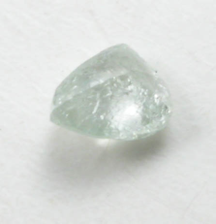 Diamond (0.03 carat pale-green flattened dodecahedral crystal) from Fuxian, Lianing Province, China