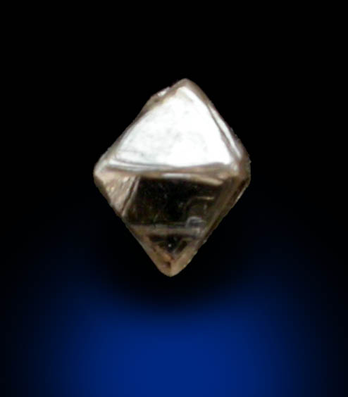 Diamond (0.09 carat pale-brown octahedral crystal) from Fuxian, Lianing Province, China