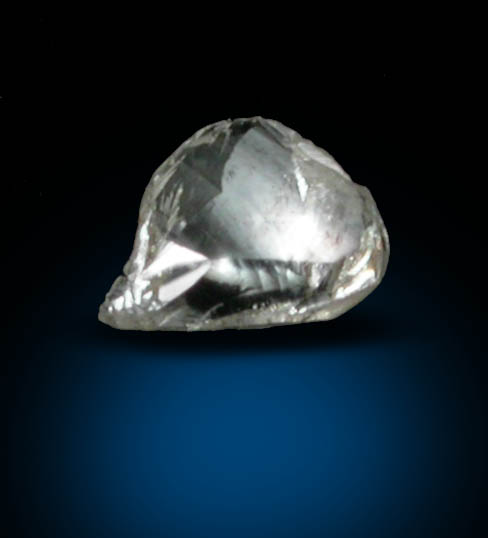 Diamond (0.05 carat pale-yellow flattened dodecahedral crystal) from Fuxian, Lianing Province, China