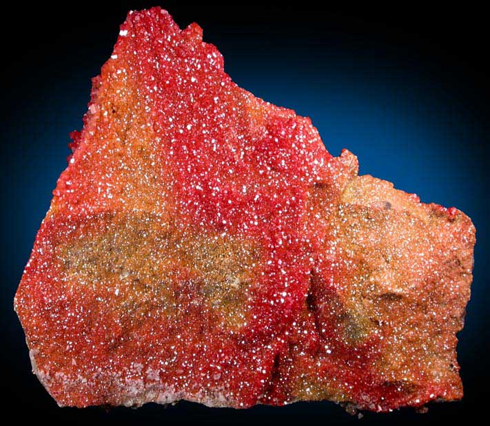 Vanadinite on Calcite from North Geronimo Mine, La Paz County, Arizona