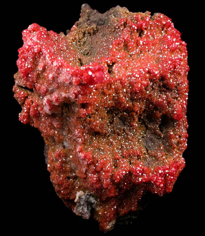 Vanadinite on Calcite from North Geronimo Mine, La Paz County, Arizona