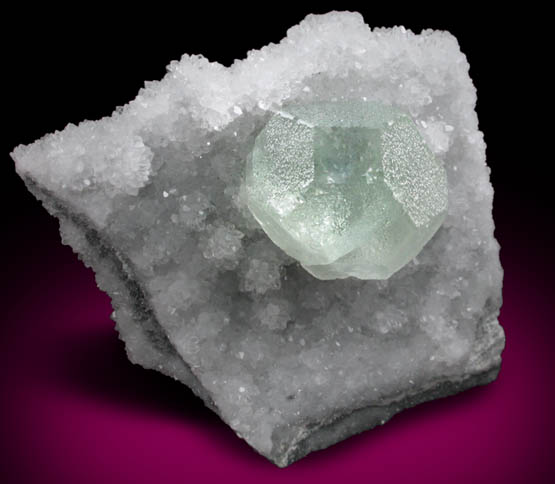 Fluorite on Quartz from Dong Po, Hunan, China