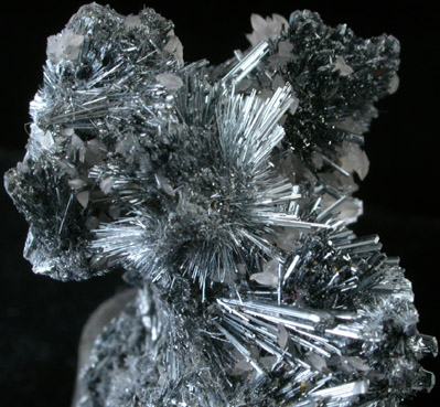 Stibnite and Calcite from Herja Mine (Kisbanya), Baia Mare, Maramures, Romania