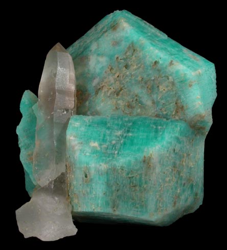 Microcline var. Amazonite with Smoky Quartz from Harry's Hill, Crystal Peak area, 6.5 km northeast of Lake George, Park-Teller Counties, Colorado