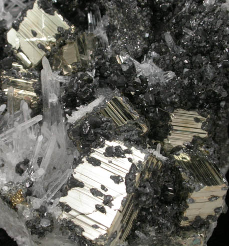 Pyrite, Sphalerite, Quartz from Sweet Home Mine, Buckskin Gulch, Alma District, Park County, Colorado