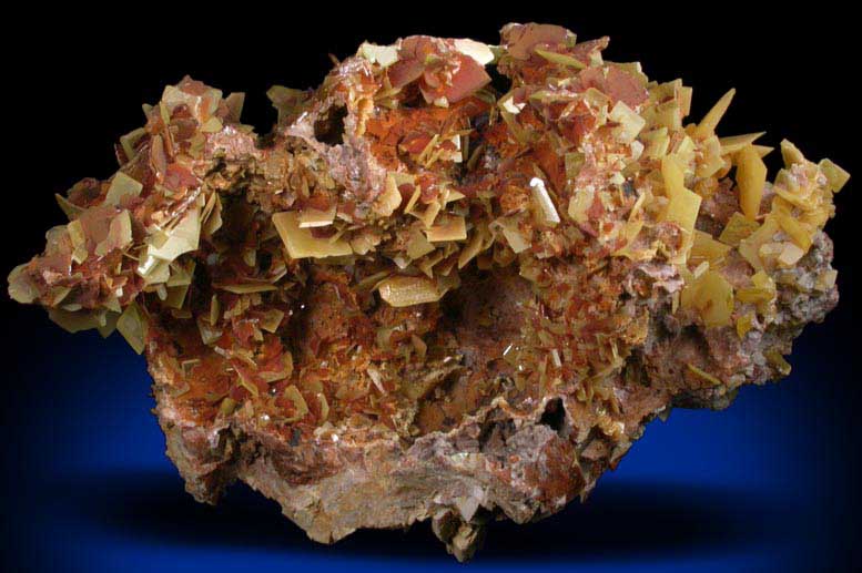 Wulfenite from Touissit Mine, 21 km SSE of Oujda, Jerada Province, Oriental, Morocco