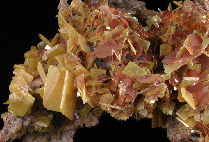 Wulfenite from Touissit Mine, 21 km SSE of Oujda, Jerada Province, Oriental, Morocco