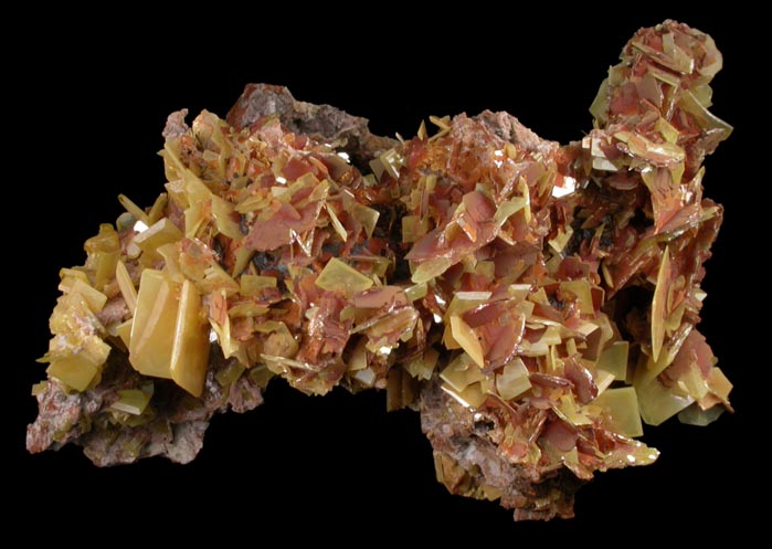 Wulfenite from Touissit Mine, 21 km SSE of Oujda, Jerada Province, Oriental, Morocco