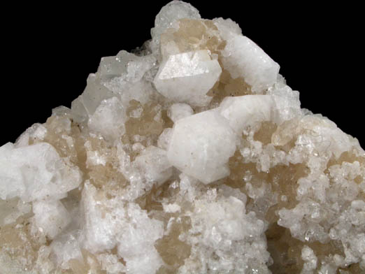 Analcime, Stilbite, and Calcite from Laurel Hill (Snake Hill) Quarry, Secaucus, Hudson County, New Jersey