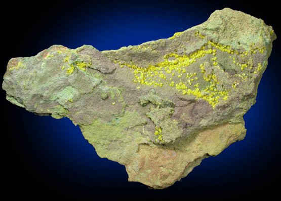 Metatyuyamunite-Tyuyamunite with Volborthite from Ridenaur Mine, Coconino County, Arizona