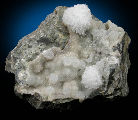 Thomsonite-Ca on Chabazite-Ca from Jaquish Road Cut, near Goble, Columbia County, Oregon