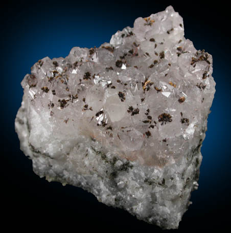 Goethite on Smoky Quartz from Cinque Quarry, East Haven, New Haven County, Connecticut