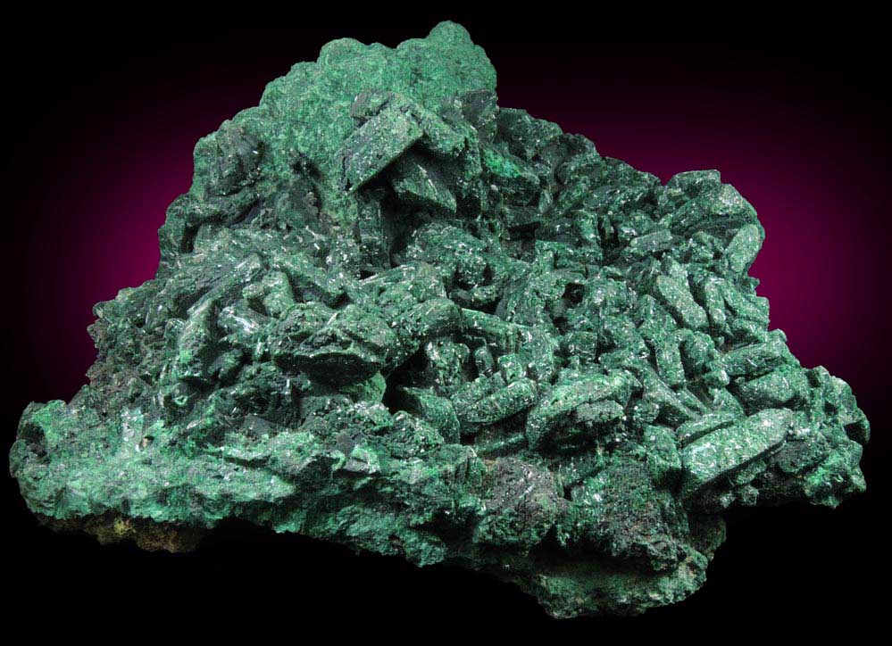 Malachite pseudomorphs after Azurite with Cerussite from Tsumeb Mine, Otavi-Bergland District, Oshikoto, Namibia