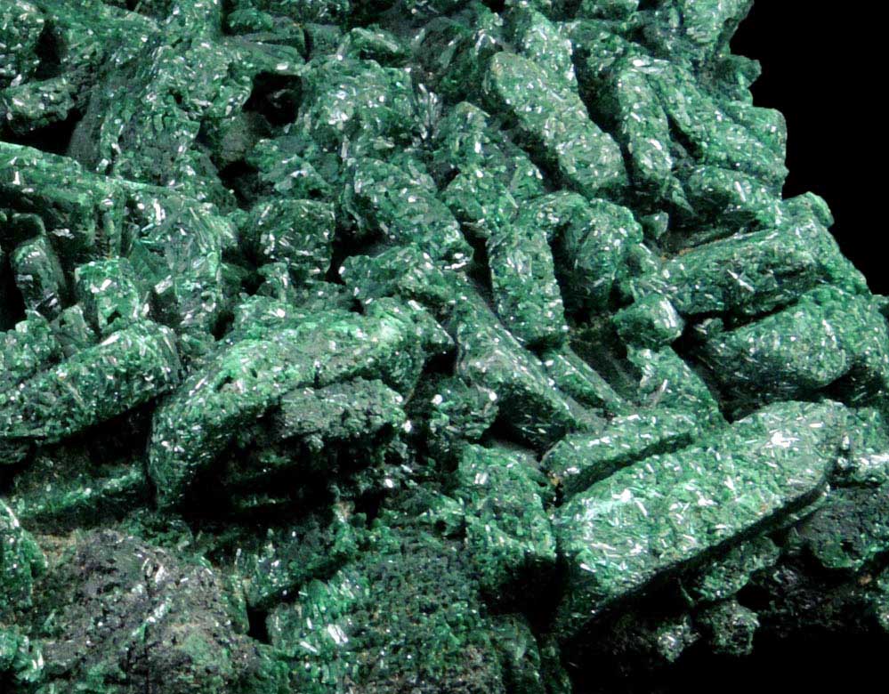 Malachite pseudomorphs after Azurite with Cerussite from Tsumeb Mine, Otavi-Bergland District, Oshikoto, Namibia