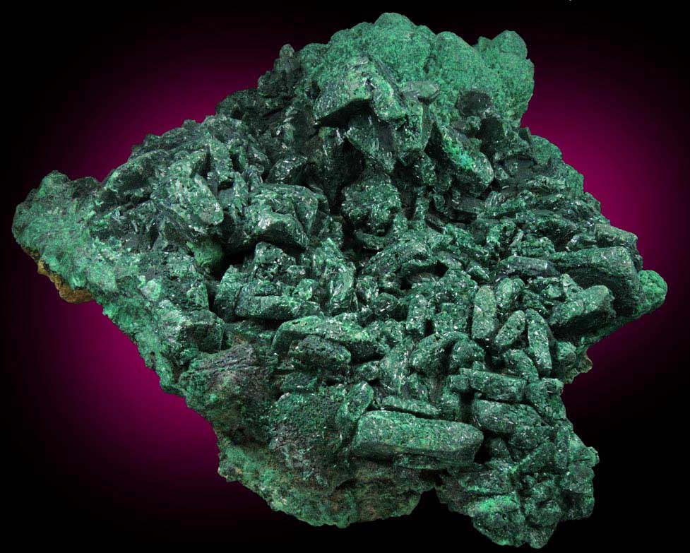 Malachite pseudomorphs after Azurite with Cerussite from Tsumeb Mine, Otavi-Bergland District, Oshikoto, Namibia