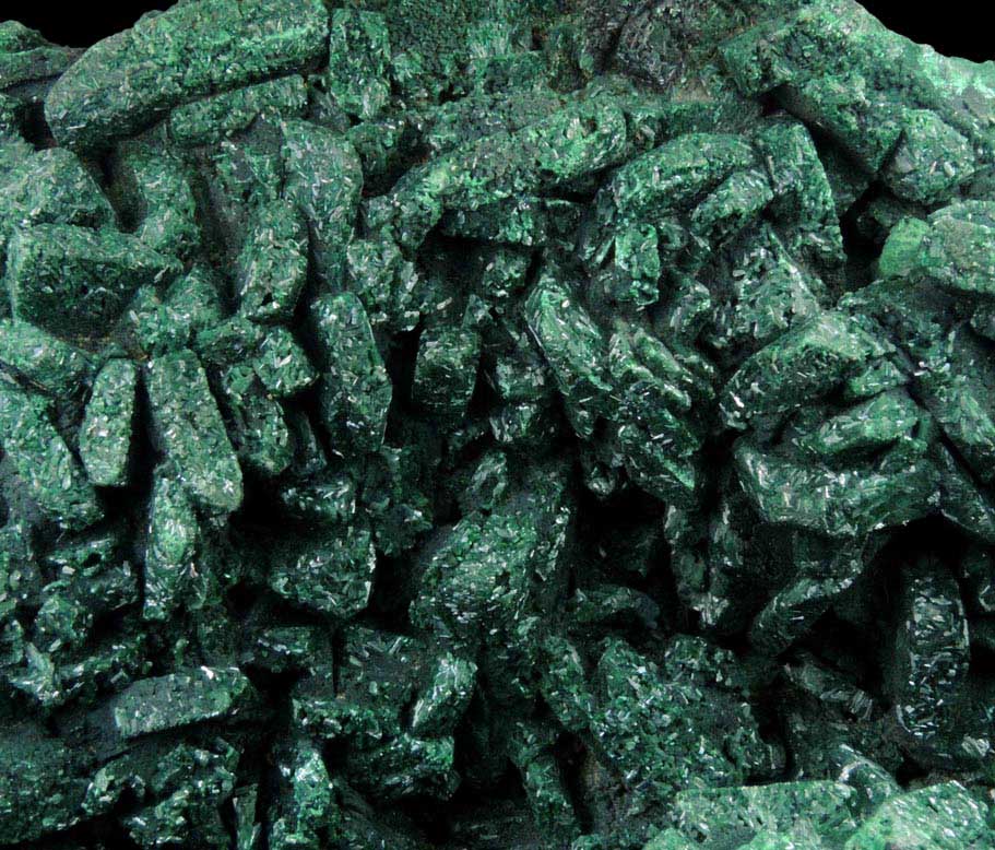 Malachite pseudomorphs after Azurite with Cerussite from Tsumeb Mine, Otavi-Bergland District, Oshikoto, Namibia