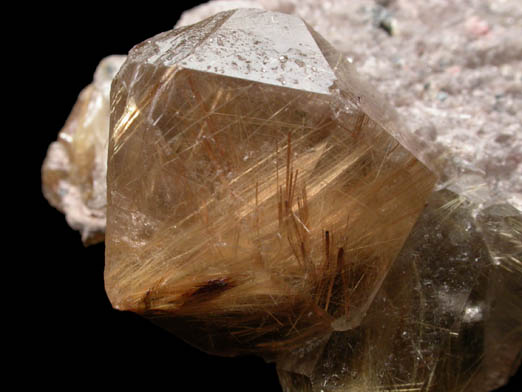 Quartz with Rutile inclusions (Rutilated Quartz) from Novo Horizonte, Bahia, Brazil