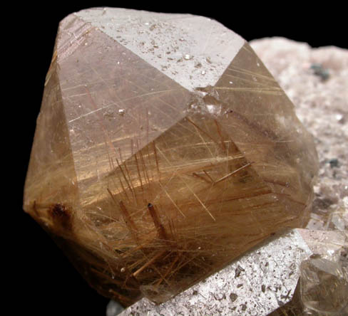 Quartz with Rutile inclusions (Rutilated Quartz) from Novo Horizonte, Bahia, Brazil