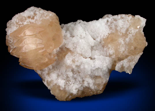 Calcite on Barite from Minerva #1 Mine, Cave-in-Rock District, Hardin County, Illinois