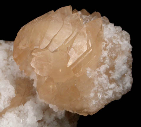Calcite on Barite from Minerva #1 Mine, Cave-in-Rock District, Hardin County, Illinois