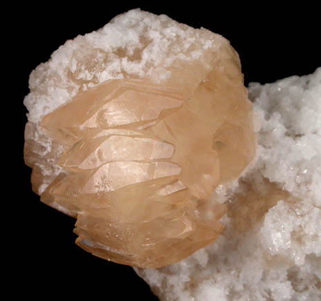 Calcite on Barite from Minerva #1 Mine, Cave-in-Rock District, Hardin County, Illinois