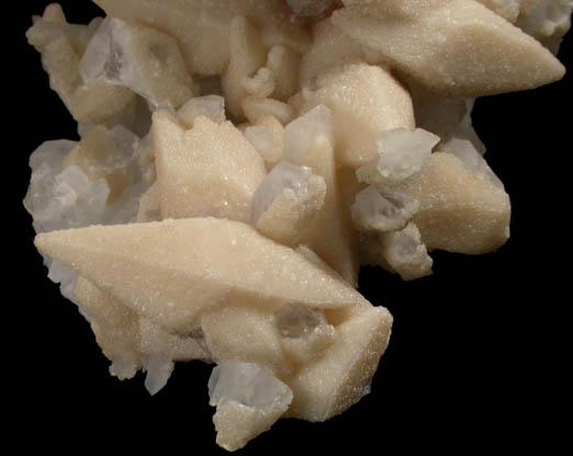 Calcite with Dolomite coating on Quartz from Djurkovo Mine, Laki, Rhodope Mountains, Bulgaria