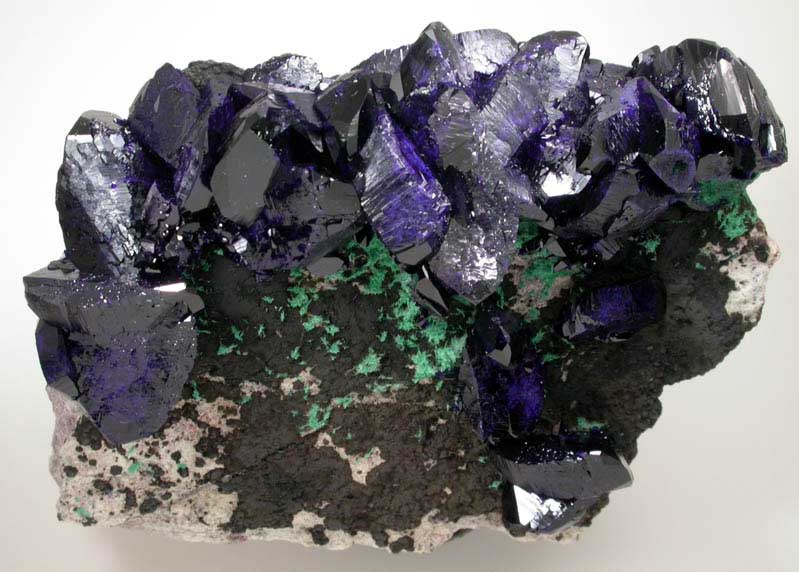 Azurite with Malachite from Milpillas Mine, Cuitaca, Sonora, Mexico