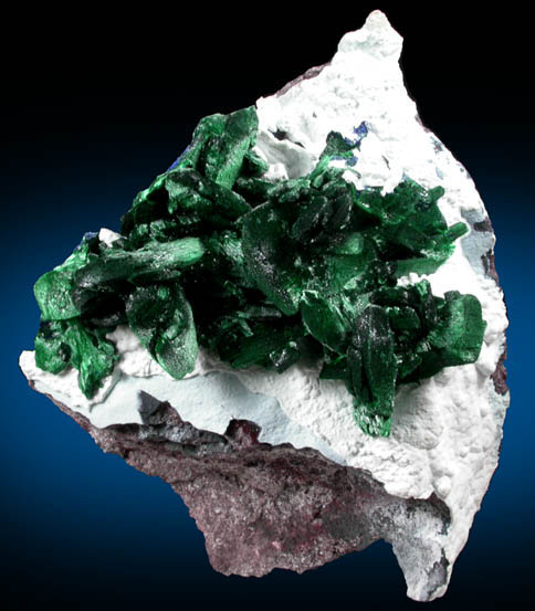 Malachite pseudomorphs after Azurite from Milpillas Mine, Cuitaca, Sonora, Mexico