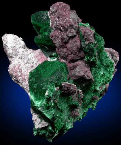 Malachite pseudomorphs after Azurite from Milpillas Mine, Cuitaca, Sonora, Mexico