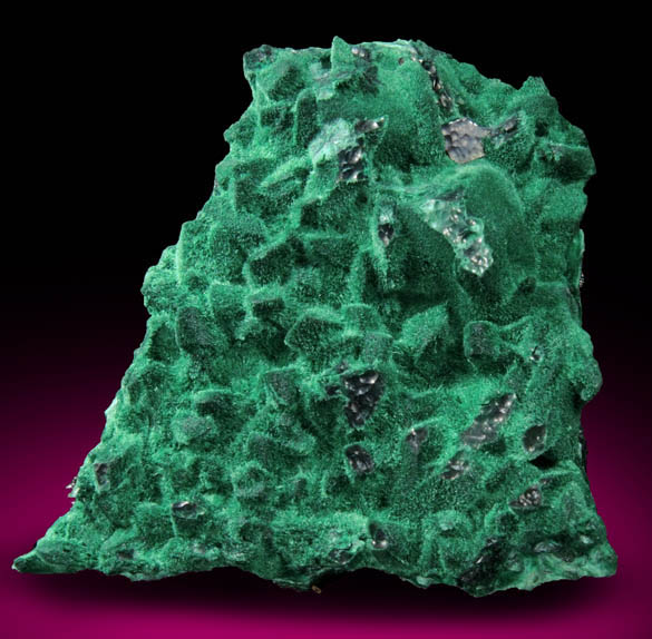 Malachite over Chalcocite-Cuprite pseudomorphs after Azurite from Milpillas Mine, Cuitaca, Sonora, Mexico