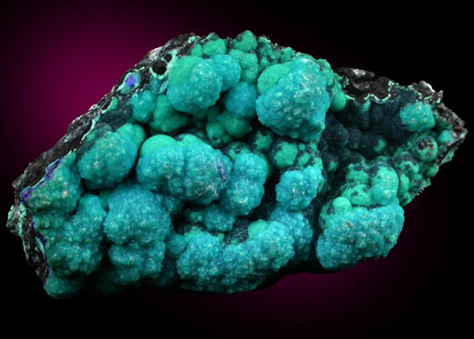 Chrysocolla over Azurite from Morenci Mine, Clifton District, Greenlee County, Arizona
