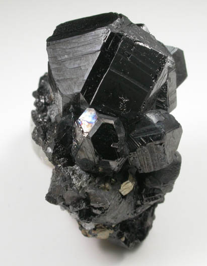 Cassiterite (twinned crystals) with Pyrite and Galena from Cornwall, England