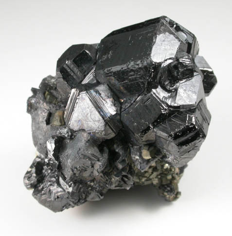 Cassiterite (twinned crystals) with Pyrite and Galena from Cornwall, England