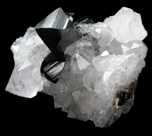 Ilvaite in Quartz from Dalnegorsk, Primorskiy Kray, Russia