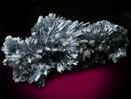 Stibnite with Calcite from Herja Mine (Kisbanya), Baia Mare, Maramures, Romania