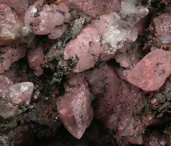 Copper and Calcite from Keweenaw Peninsula Copper District, Houghton County, Michigan