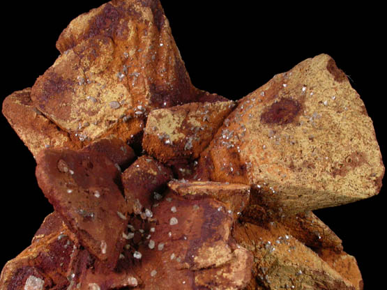 Limonite pseudomorphs after Anhydrite-Danburite from Durango, Mexico