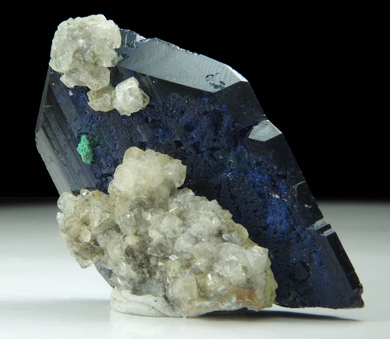 Azurite with Calcite and Malachite from Tsumeb Mine, Otavi-Bergland District, Oshikoto, Namibia