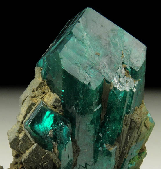 Dioptase from Christoph Mine, Kaokoveld, Kunene Region, Namibia