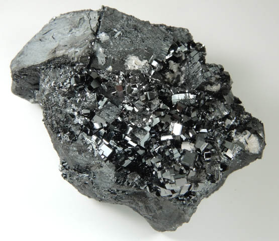 Braunite on Bixbyite from N'Chwaning II Mine, Kalahari Manganese Field, Northern Cape Province, South Africa