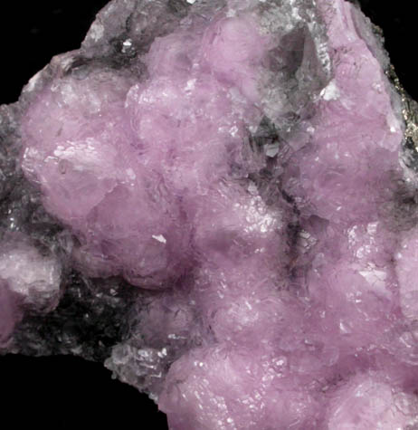 Calcite var. Cobaltoan Calcite over Pyrite from Kolwezi Mining District, 240 km WNW of  Lubumbashi, Katanga Copperbelt, Lualaba Province, Democratic Republic of the Congo