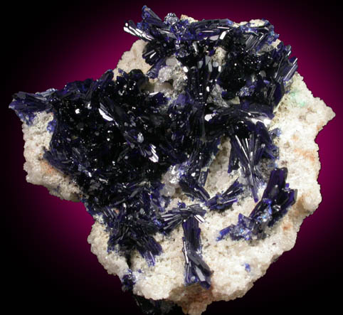 Azurite on Cerussite from Tsumeb Mine, Otavi-Bergland District, Oshikoto, Namibia