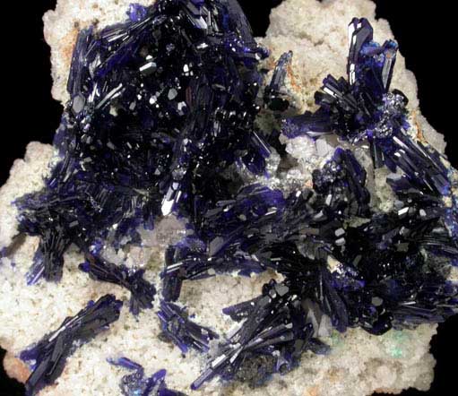 Azurite on Cerussite from Tsumeb Mine, Otavi-Bergland District, Oshikoto, Namibia