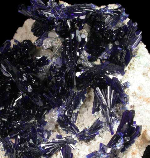 Azurite on Cerussite from Tsumeb Mine, Otavi-Bergland District, Oshikoto, Namibia