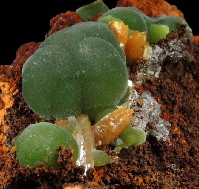 Mimetite and Wulfenite from Mina Ojuela, Mapimi, Durango, Mexico