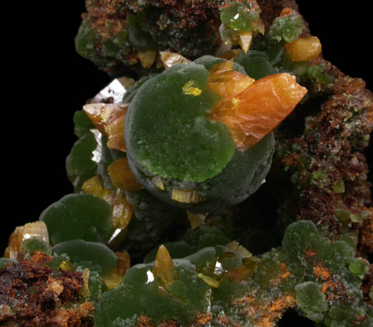 Mimetite and Wulfenite from Mina Ojuela, Mapimi, Durango, Mexico